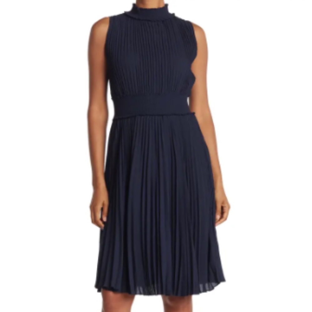 NANETTE LEPORE Pleated Sleeveless Dress Size 12